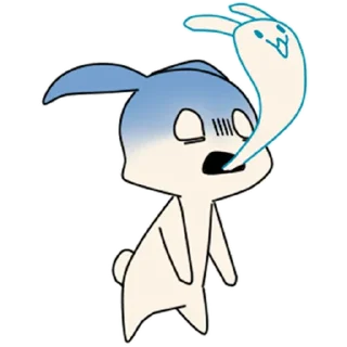 Sticker Милый кролик @nyasticks - 10