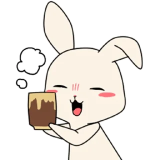 Sticker Милый кролик @nyasticks - 2