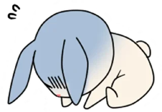 Sticker Милый кролик @nyasticks - 11