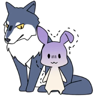 Sticker Милый кролик @nyasticks - 7