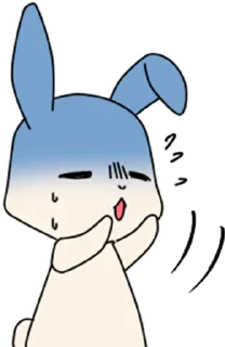 Sticker Милый кролик @nyasticks - 3