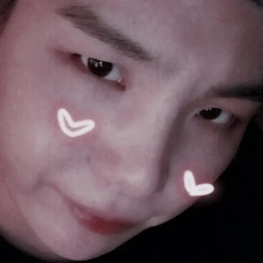 human face cheek closeup