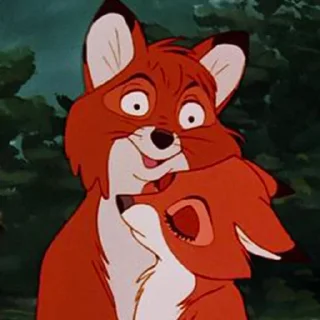 Sticker cute foxes @hehbaldezh - 2