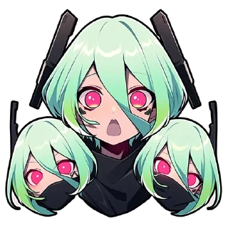 Sticker Cyber Girls (@NeuroDevki) - 1