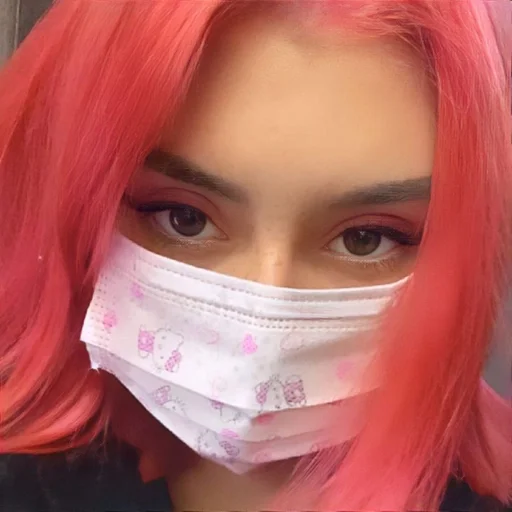 person lip hair coloring