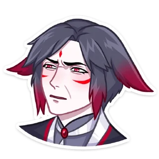 Стикер @TgSticker Тёмные Мари и Хидэ без надписей - 0