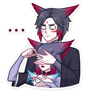 Стикер Тёмные Мари и Хидэ @TgSticker - 8