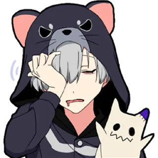 Sticker Парень тьмы @nyasticks - 2