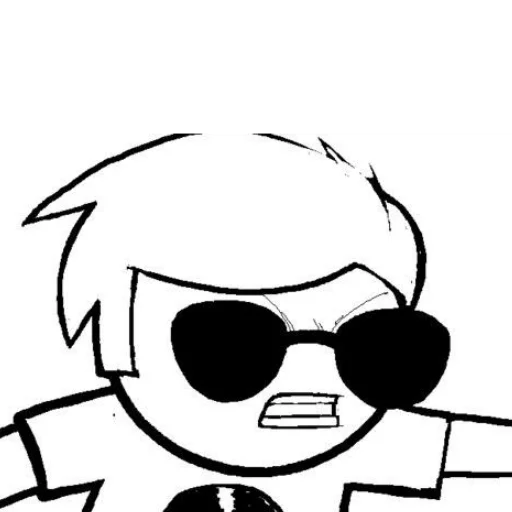 эскиз солнечные очки рисование