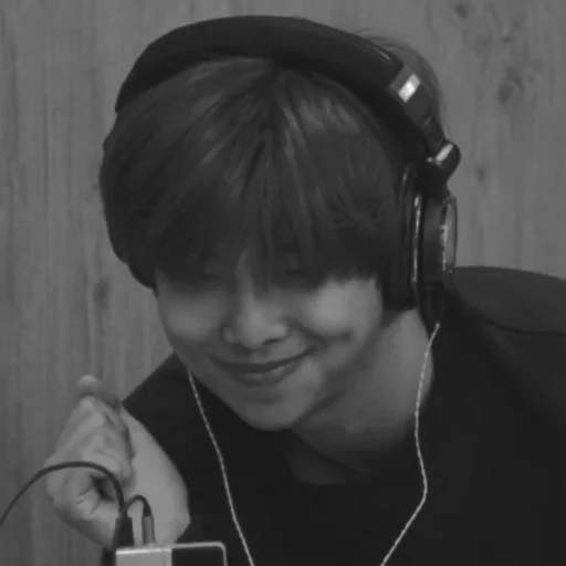 person human face headphones