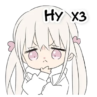 Стикер Милая тян - 9