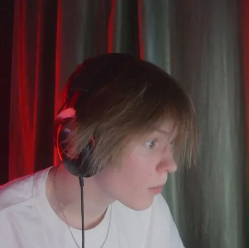 person human face headphones