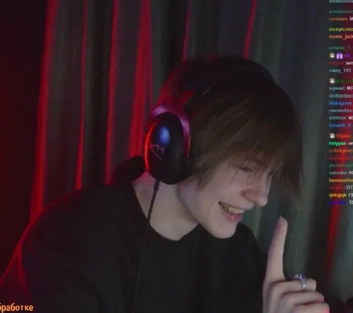 headphones person human face