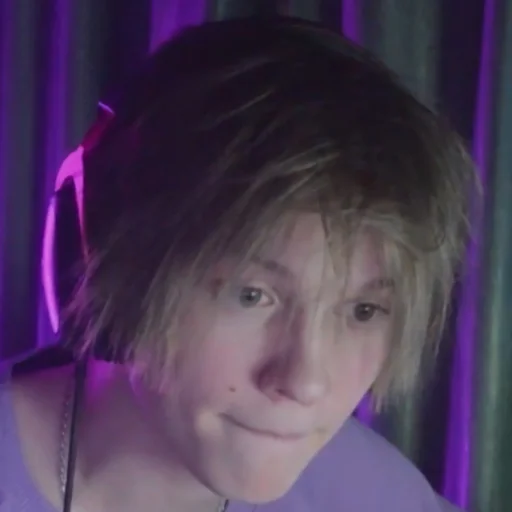 person human face purple