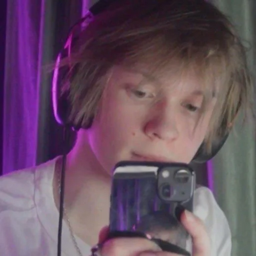 person human face purple