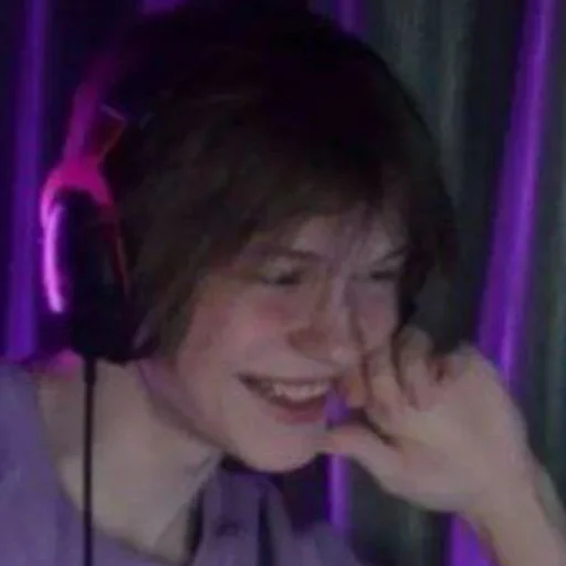 person headphones human face