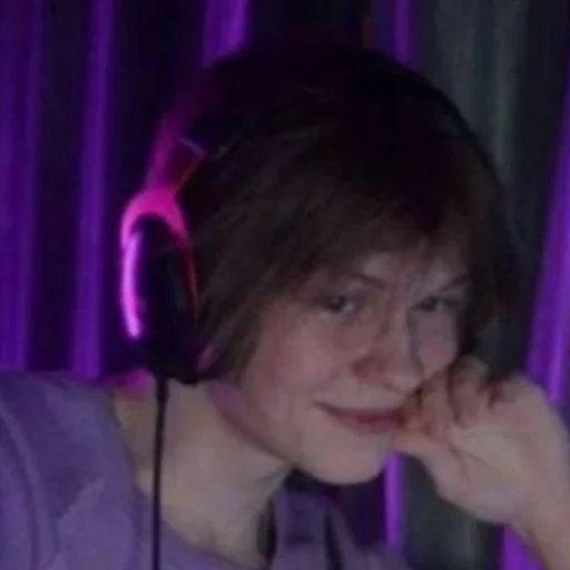 person headphones human face