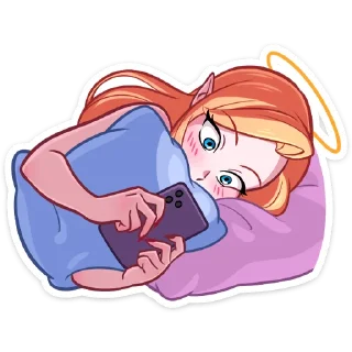 Стикер Демон и Ангелица от @stickers_vk - 1