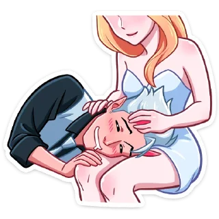 Стикер Демон и Ангелица от @stickers_vk - 10