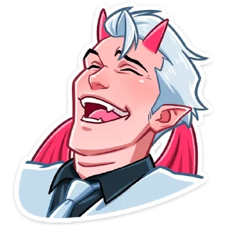 Стикер Демон и Ангелица от @stickers_vk - 0