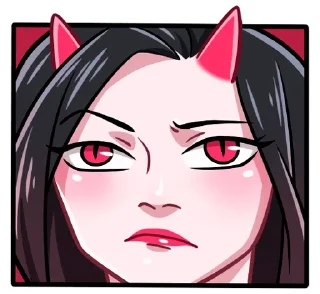 Стикер Дьяволица без надписей @TgSticker - 1