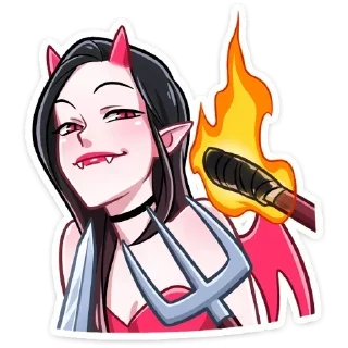 Стикер Дьяволица без надписей @TgSticker - 4