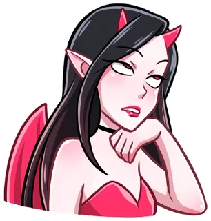 Стикер Дьяволица без надписей @TgSticker - 3