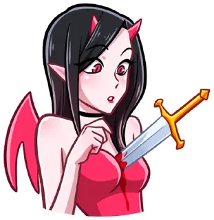 Стикер Дьяволица без надписей @TgSticker - 10