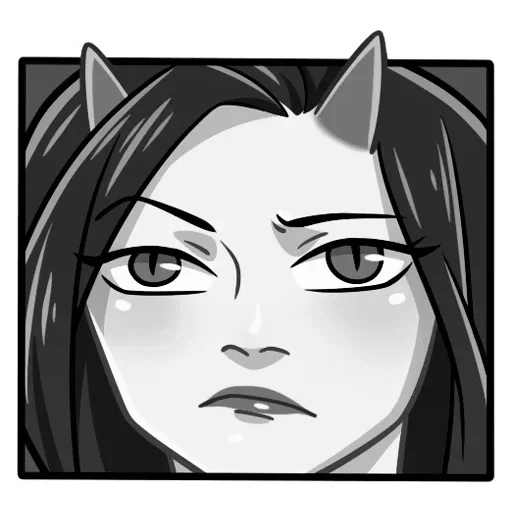 Sticker demonessbw_by_MoiStikiBot - 1