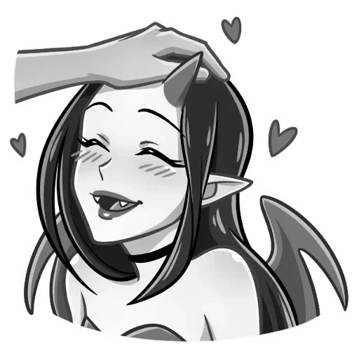 Sticker demonessbw_by_MoiStikiBot - 1
