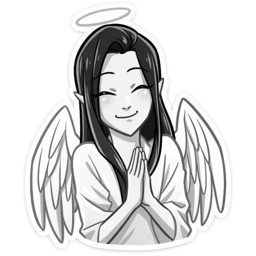 Sticker demonessbw_by_MoiStikiBot - 1