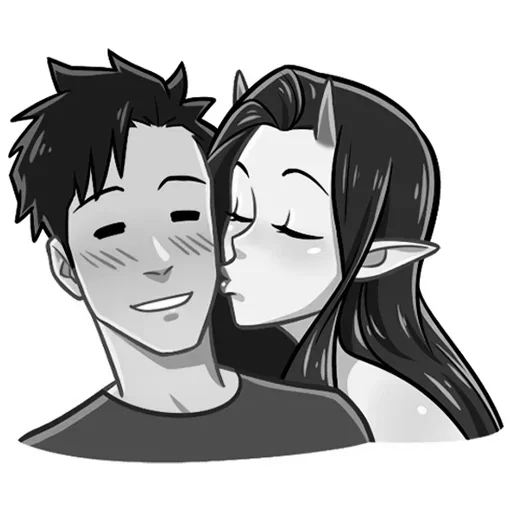 Sticker demonessbw_by_MoiStikiBot - 1