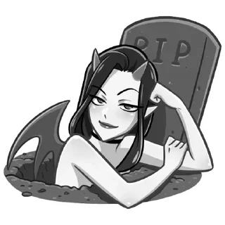 Sticker Дьяволица @kungrl @stickers_vk - 3