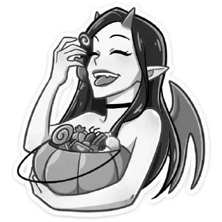 Sticker Дьяволица @kungrl @stickers_vk - 0