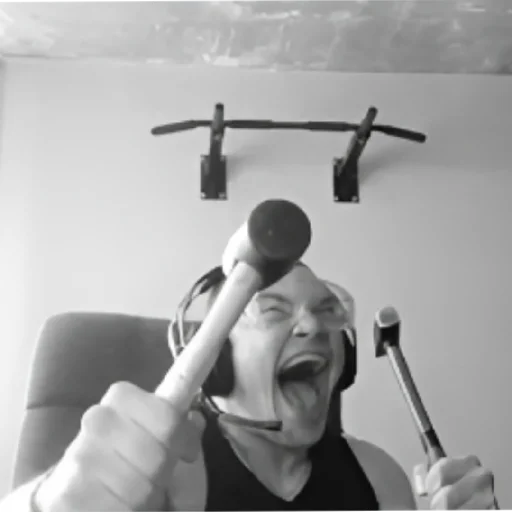 person black and white wall