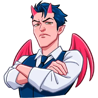 Sticker Дьявол без надписей @TgSticker - 0