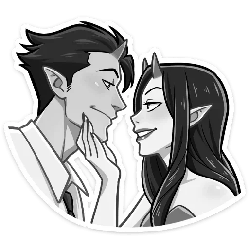 дьявол дьяволица @kungrl @stickers_vk - 