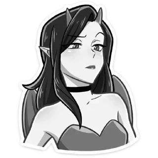Sticker дьявол дьяволица @kungrl @stickers_vk - 0
