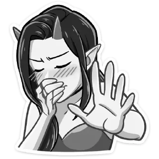 Sticker дьявол дьяволица @kungrl @stickers_vk - 9