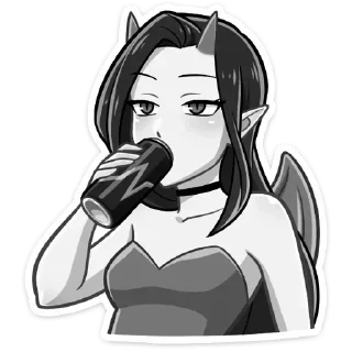 Sticker дьявол дьяволица @kungrl @stickers_vk - 6