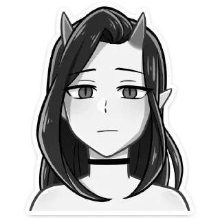 Sticker дьявол дьяволица @kungrl @stickers_vk - 4