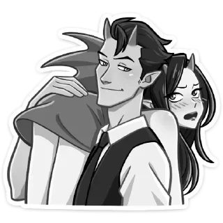 Sticker дьявол дьяволица @kungrl @stickers_vk - 3