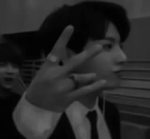 black and white person finger