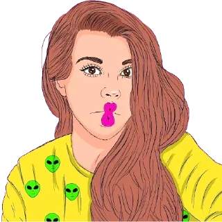 Sticker Girls in drawings @stickersb2b - 7