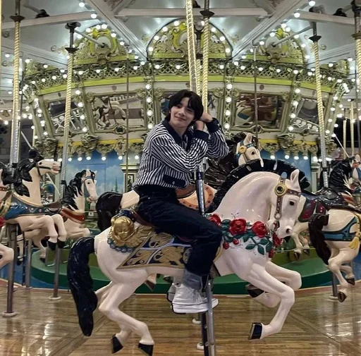 лошадь карусель ехать