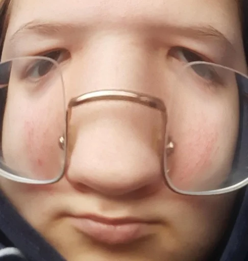 human face person glasses