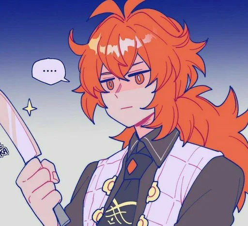 Стикер diluc @relaynime - 4