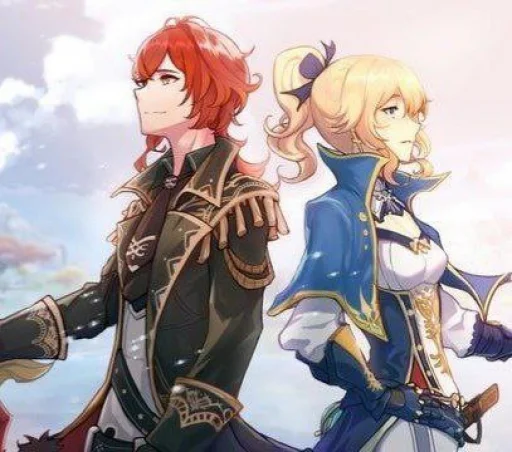 Sticker ♡ diluc × genie ♡ @itsgensharts - 5