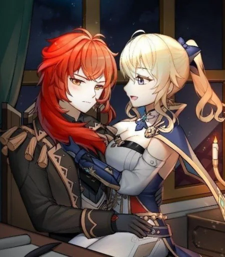 Sticker ♡ diluc × genie ♡ @itsgensharts - 2