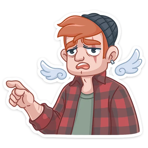 Разочарованный Амур (@TgSticker) - клипарт